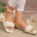 Designer Women's High Quality Luxury Knitted Strap With Square Toe Casual Smooth Sandals_vogvips.com