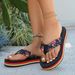 Fashion Lady Shoes Retro Women Summer Flip Flops Casual Sandals Beach Open Toe Flat Slippers Slides_vogvips.com