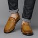 Euro Step Loafers Autumn New Slip-On Non-Slip Leather Soft Sole Versatile Breathable Men's Casual Shoes_vogvips.com
