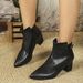 326-86 Casual Fashion Pointed Coarse Heel Shows Height, Leg Length Elegance, Versatile Women's Boots_vogvips.com