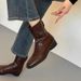 Sheepskin In Stock, Available Immediate Delivery, Chunky Heel Short For Women, Autumn And Winter 2026 New Leather High_vogvips.com