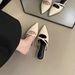 Women's Pointed Toe French Style Fairy Soft Leather Flat Mules For Summer Outdoor Wear_vogvips.com