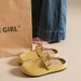Suede Half Slippers For Women – Round Toe, Low-Heel Leisure Shoes In Solid Colors, Breathable Lightweight Design, Spring Summer Wear_vogvips.com