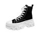 Men's Shoes New Style Thick Soled Canvas Shoes For Men, Closed Toe Casual Sports High Top Forest Style Large Size Women's Shoes_vogvips.com