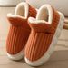 Autumn Winter Cotton Slippers For Women With Heel, Thick Soft Sole, Indoor Home Warm Maternity Shoes, Full Coverage_vogvips.com