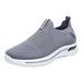 Men's Spring Fashion Knit Slip-On Shoes - Lightweight Platform Casual Sneakers, Breathable Dad Shoes For Everyday Wear_vogvips.com