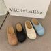 French Niche Mesh Hollow Breathable Closed-Toe Mules For Women 2026 Summer New Style Outdoor Roman Thick-Soled Sandals_vogvips.com