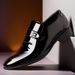 Leather Plus Size Business Formal Wear Breathable British Korean Version Pointed Groom Groomsman Wedding Fashionable_vogvips.com