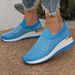 Orange Rhintone Casual Sneakers Breathable Wedge Women Lightweight Slip On 2024 New Comfortable Spring Mh Sports_vogvips.com