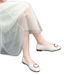 Women's Classic Square Buckle Low Heel Slip-On Shoes Soft Cushioned Sole Comfortable Work Flats For All-Day Wear_vogvips.com