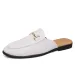 P7 YEINSHAARS Designer Slipon Men Casual Shoes Luxury Brand High Quality Genuine Leather Slipper Loafers Summer Half Shoes For Men_vogvips.com