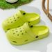 Summer Outdoor Beach Wear, Lightweight Half Closed Heel Sandals, Couple Style, Closed Toe, Drain Proof Sandals For Men_vogvips.com
