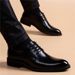European Warm Series Black For Men Formal Business Casual Genuine Leather British Style Soft Sole Autumn Winter Height Increasing Pointed Toe_vogvips.com