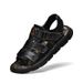 Men's Genuine Leather Sandals, 45, Outdoor Soft Sole, Comfortable Driving 46, Casual Beach 47, Large Shoes, Size 48_vogvips.com