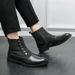 European Warm Series Fashion New High-top Single-breasted Men's British Style Personalized Polished Martin Boots_vogvips.com