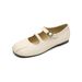French Mary Jane Shoes Flat Bottom With Shallow Mouth Single Shoes Women's Spring Soft-soled Ballet Shoes_vogvips.com
