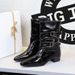 SEVEN BIG TREES Women's Pointed Toe Western Cowboy Boots - Vintage Style Mid-Calf Stacked Boots With Chunky Heel, Retro Riding Boots For Women_vogvips.com