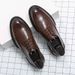 Men's Fashion Brown Brock Carved Men's Shoes Braided Blue Business Derby Shoes Lace-up Genuine Leather British Banquet Dress Wedding Leather_vogvips.com