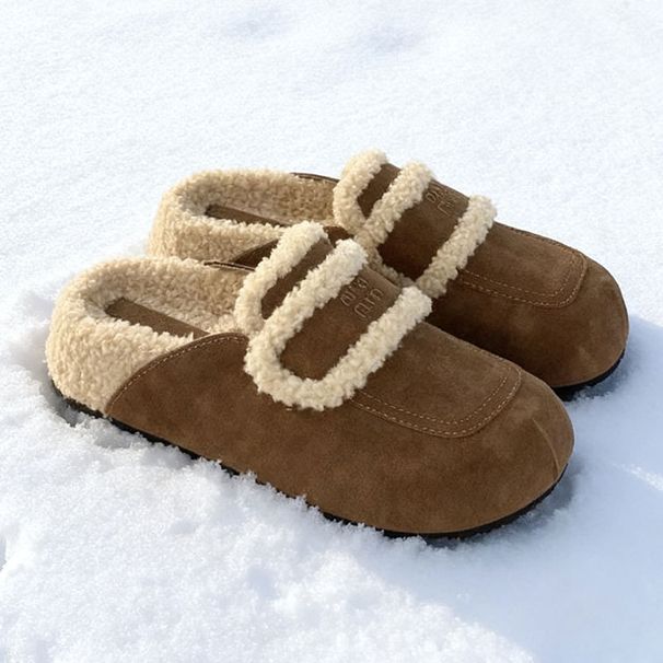NEW For Women In Autumn And Winter, They Wear Thick-soled Cotton Slippers, Burken Shoes, Flip-flops And Fleece Slippers_vogvips.com