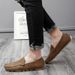 Euro Step Autumn Summer 2025 New Men's Shoes Large Size Lazy Pigskin Loafers British Korean Style Slip-On_vogvips.com