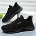 Summer New Versatile Pure Black Men's Breathable Non-Smelly Foot Sports Casual Shoes_vogvips.com