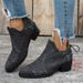 ShoeVault Cross-Border Foreign Trade Plus Size Fashion 2024 Autumn New Elegant European And American Style Furry Round Toe Low_vogvips.com
