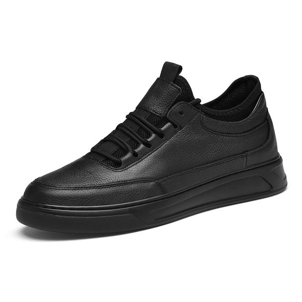 Men's Shoes Leather Casual Shoes Men's Soft-soled Matte Leather Shoes Breathable Sports Board Shoes Rubber Non-slip Soles Casual Leather Shoes_vogvips.com
