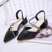 Fashion Sandals For Women Fairy Style 2025 New Summer Closed Toe Chunky Heel Rhinestone High Heels Matching Skirt_vogvips.com
