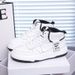 High Top White For Women New Autumn And Winter High Street Flat Bottom Women's Versatile Casual Sports Board_vogvips.com