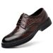 2025 Autumn New Men's Leather Business Dress Blok Loafers Work Wedding Trendy Shoes Men_vogvips.com