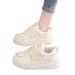 Bread Women's Shoes Spring Trend Versatile Casual Niche Original Sneakers Thick Sole Height-Enhancing White Dad Trendy S_vogvips.com