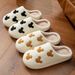 Fashion House Slippers For Women Men Winter Warm Home Comfy Cute Cartoon Indoor Slides Soft Sole Shoes Christmas Gifts_vogvips.com