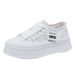 Women's Thick-Soled White Sneakers For Spring Summer, Fashionable Versatile, With A High-End Feel, New-Style Canvas_vogvips.com
