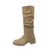 2025 New Style Ruched Slouch Heel Riding Fashionable Elegant Over-the-Knee Long Thick Sole Fashion Boots Trendy_vogvips.com