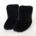 Women's Fur Boots With Fur Lining - Warm Shoes In The Style Of Fox Fur - Mid-Calf Length - Fur-like Fur From Mink_vogvips.com