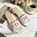 Women's Pink Plaid Pearl Buckle Square Toe High Heeled Sandals 4.0 Cm Chunky Heel Casual Summer Shoes_vogvips.com