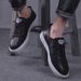 Men's Round Head Shallow Mouth First Layer Casual Men's Board Shoes Elastic Band Breathable Low Heel Men's Shoes_vogvips.com