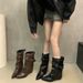 2025 American Style Hot Girl Rivet Leg Heightening Pointed Toe Short For Women Autumn Winter New Western Cowboy Boots_vogvips.com