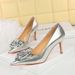 High Heels Women's Shoes Stiletto High Heels Shallow Mouth Pointed Flower Rose Shoes_vogvips.com