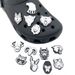 Black And White Series Animal Head Shoes Flower Shoe Buckle PVC Soft Glue DIY Detachable Garden Shoe Decorative Buckle Accessories_vogvips.com