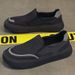 A Summer Casual Shoes, Breathable Canvas Shoes, Thin Mesh Men's Sneakers, Black_vogvips.com