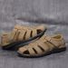 Men's Breathable Summer Sandals - Lightweight Slip-On Beach Shoes With Anti-Slip Sole & Soft Synthetic Leather_vogvips.com