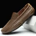 2026 Summer Men Casual Luxury Brand Genuine Leather Mens Loafers Moccasins Hollow Out Breathable Slip On Driving Shoes_vogvips.com