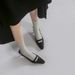 Black High-heeled Shoes With A Unique Design, Hollow-out Details, Korean-style, Rich Girl Academy Style, Open-back_vogvips.com