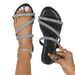 New Horizontal Rhinestone Beach Resort Flat Sandals For Women_vogvips.com