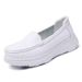 New Nurse Shoes Women Soft Sole Breathable Thick Sole Non-slip Flat White Comfortable Medical Shoes Small White Shoes_vogvips.com