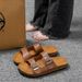 Women's Cork Slippers, Women's Shoes, Outdoor Half Slippers, Men's Two Button Flip Flops, Beach Shoes, Sandals, Trendy Pine Shoes_vogvips.com