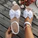 New Summer Fashion Beach Slippers Outdoor Bow Tie Flat Shoes Home Women Anti-slip Trend Lightweight Sandals_vogvips.com