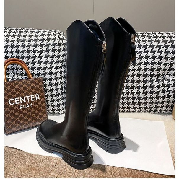 for Women 2024 Spring And Autumn New Melad Small Tall With Back Zipper Slim Over-the-Knee Long Boots_vogvips.com
