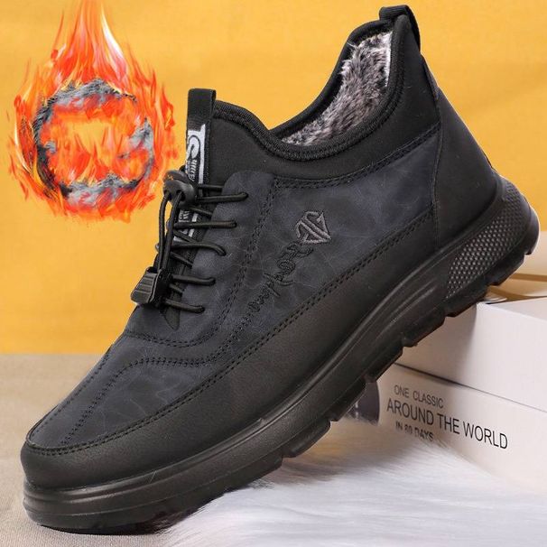 -New Winter Men's Cotton Shoes, Warm, Fleece And Thickened Sports Shoes For Men_vogvips.com